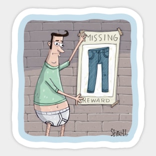 Missing Pants. Sticker